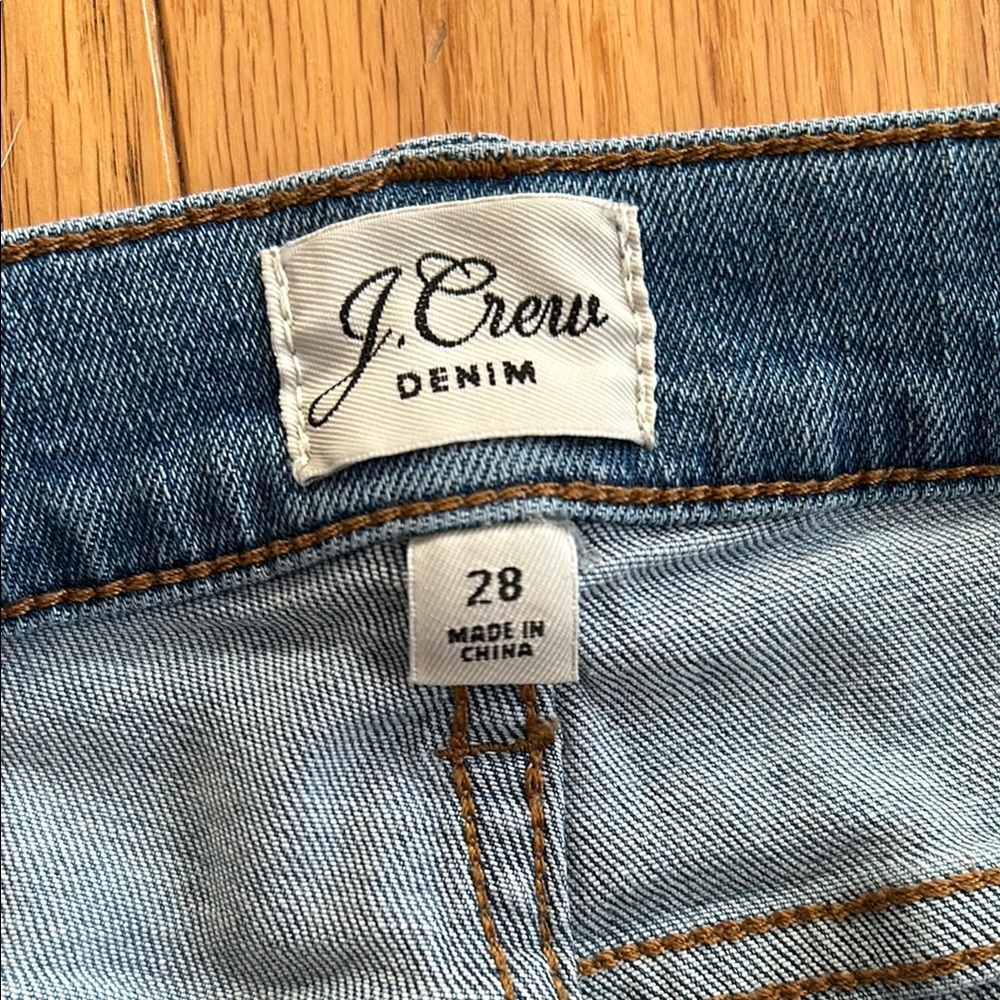 J. Crew Light Blue Denim Jeans with Brand Label and Size Tag